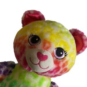 Build A Bear Rainbow Leopard Cheetah Cat Colorful Plush Stuffed Animal Toy 17in